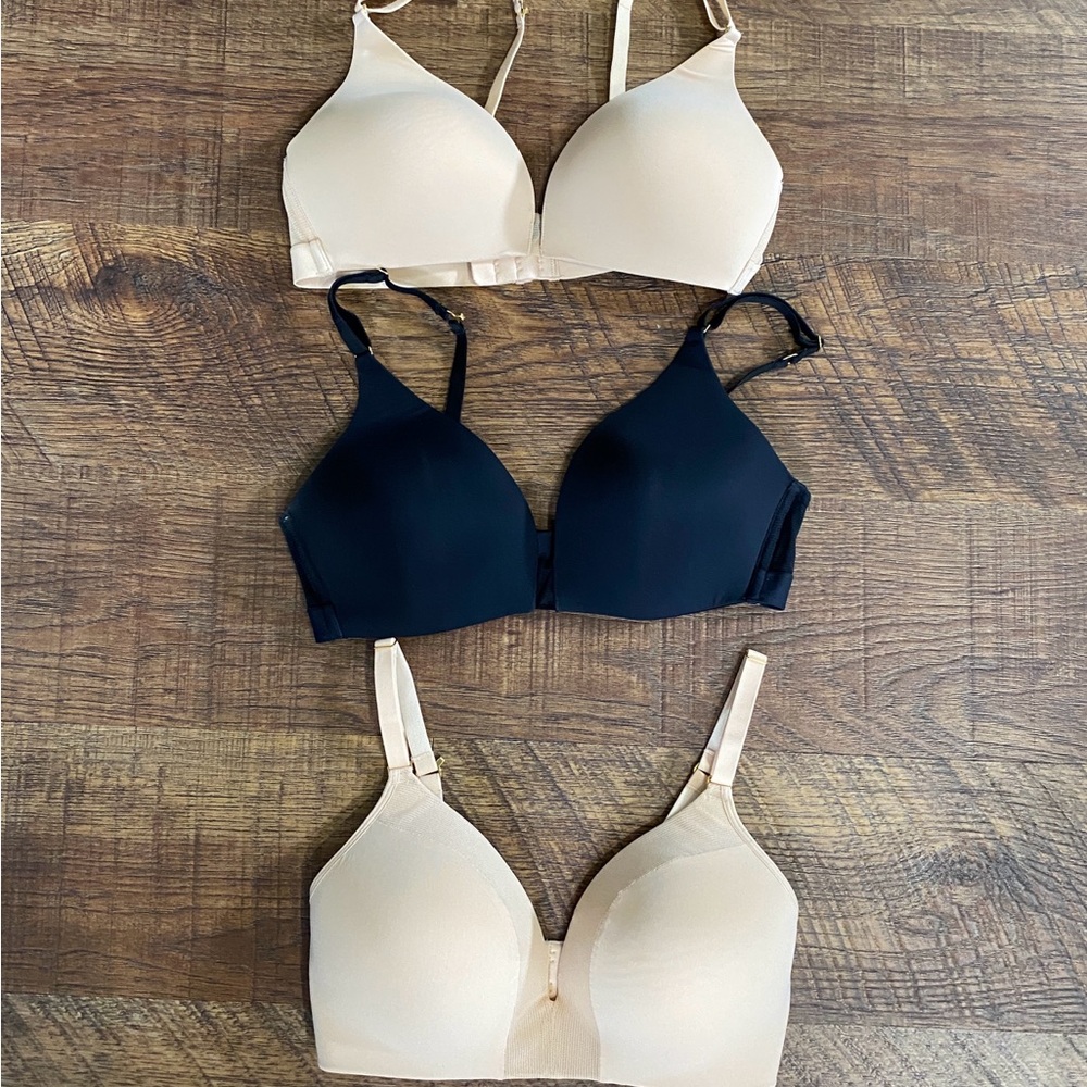 Lively Nude and Black Bra Trio